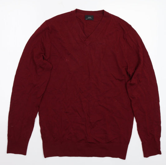 Saba Mens Red   Pullover Jumper Size S