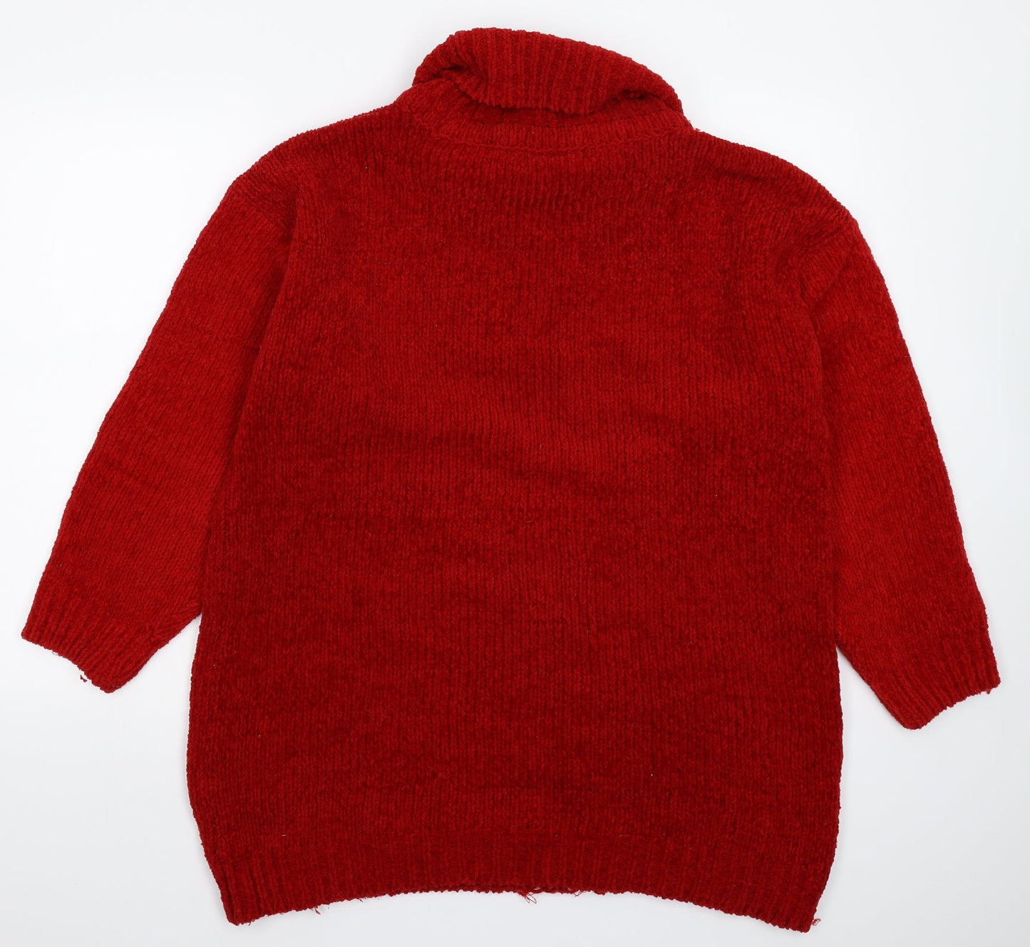 C&A Womens Red  Knit Pullover Jumper One Size