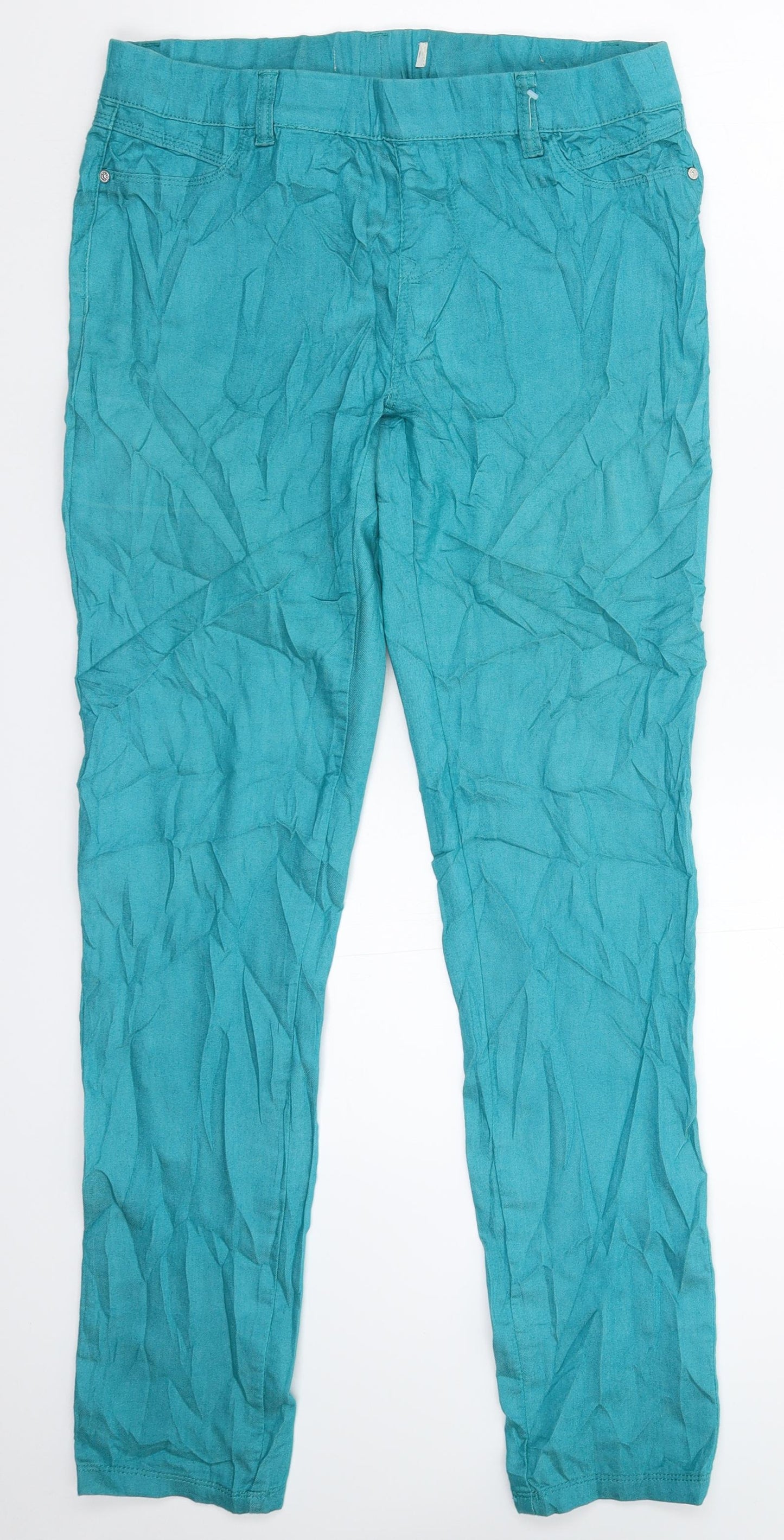 Preworn Womens Green  Denim Jegging Jeans Size 32 in L30 in