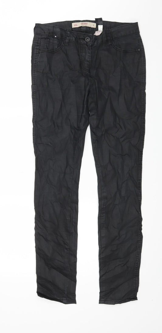 NEXT Womens Black  Denim Skinny Jeans Size 8 L27 in