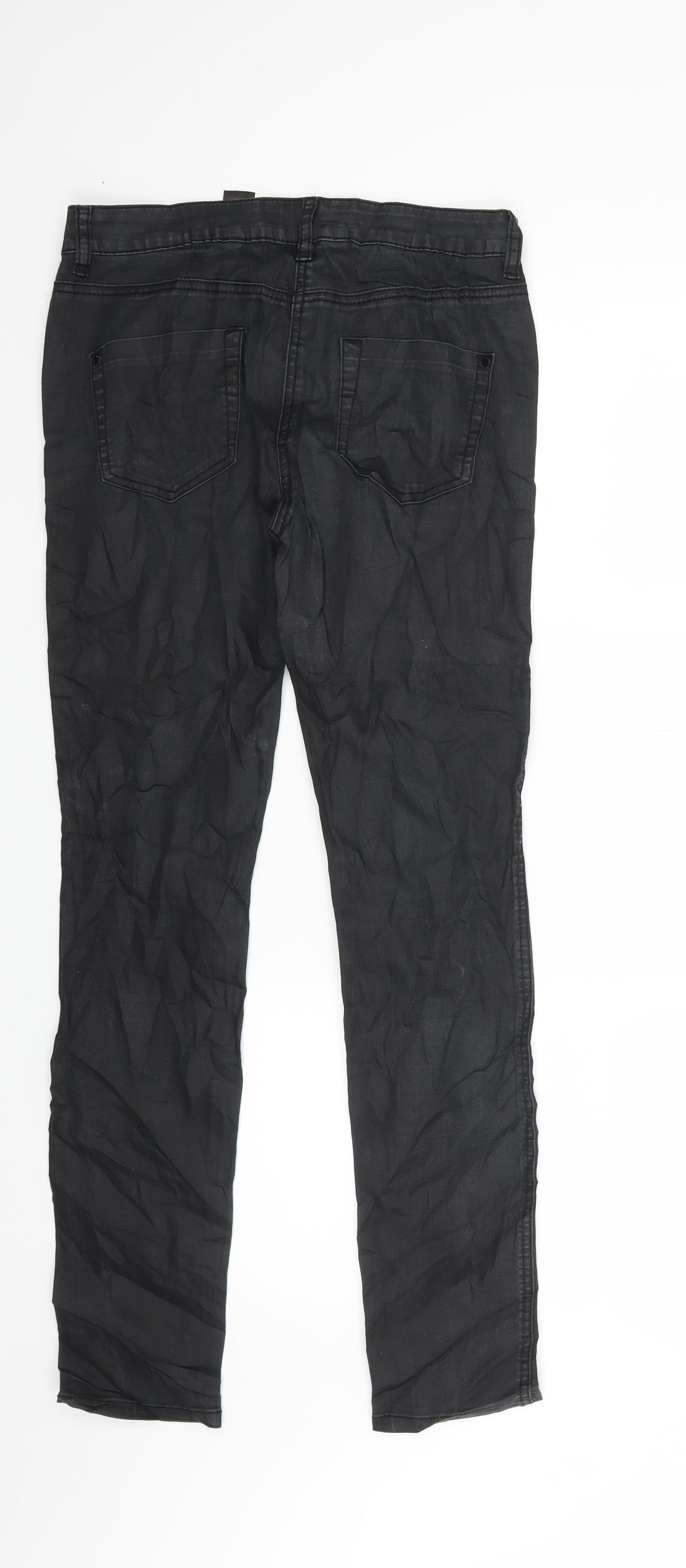NEXT Womens Black  Denim Skinny Jeans Size 8 L27 in