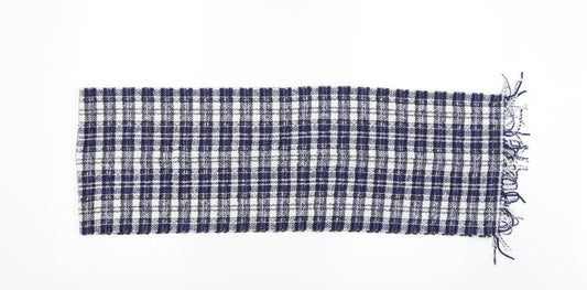 Preworn Womens Blue Check   Scarf