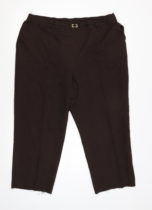Marks and Spencer Womens Brown   Cargo Trousers Size 20 L23 in