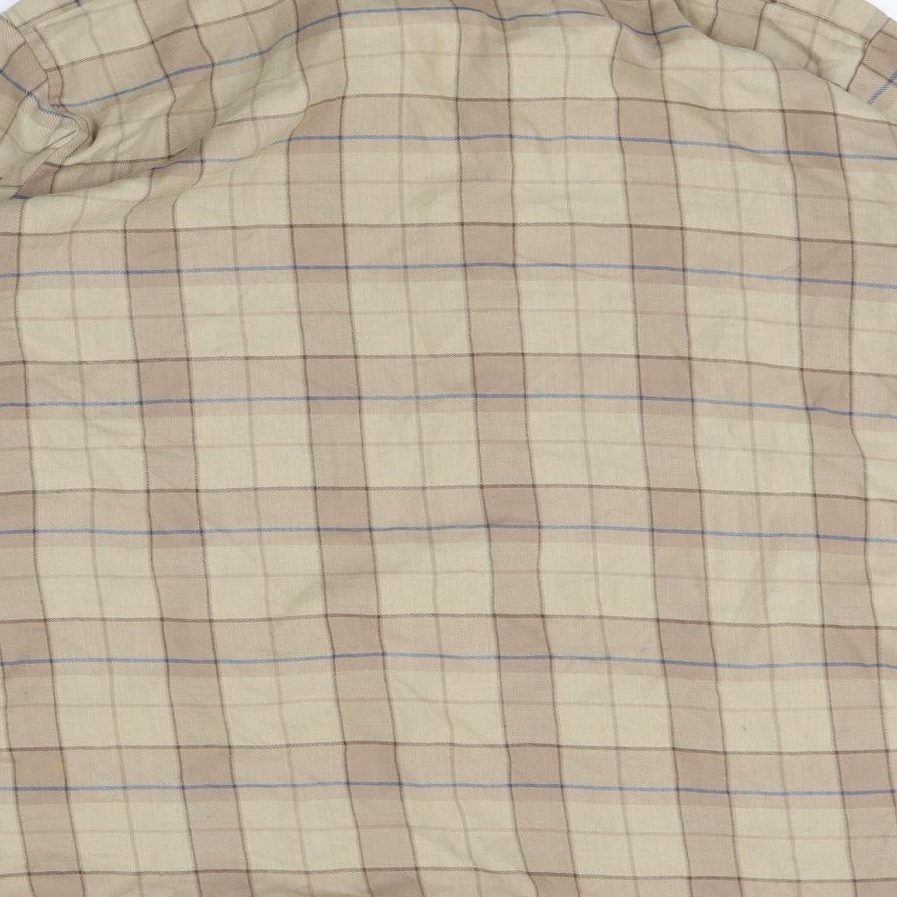 Willow Mens Brown Plaid   Button-Up Size L