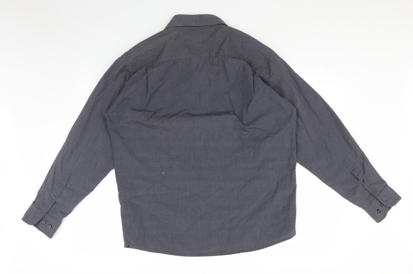 Morgan Mens Grey    Button-Up Size 15.5