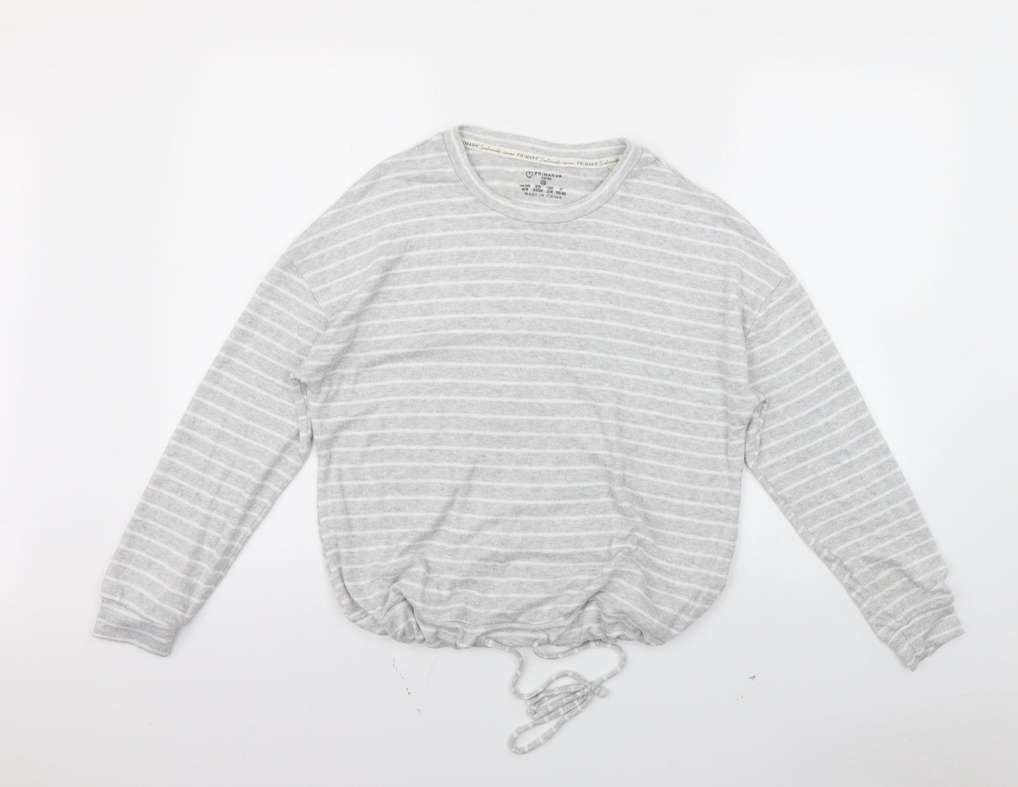 Primark Womens Grey Striped  Pullover Jumper Size 8
