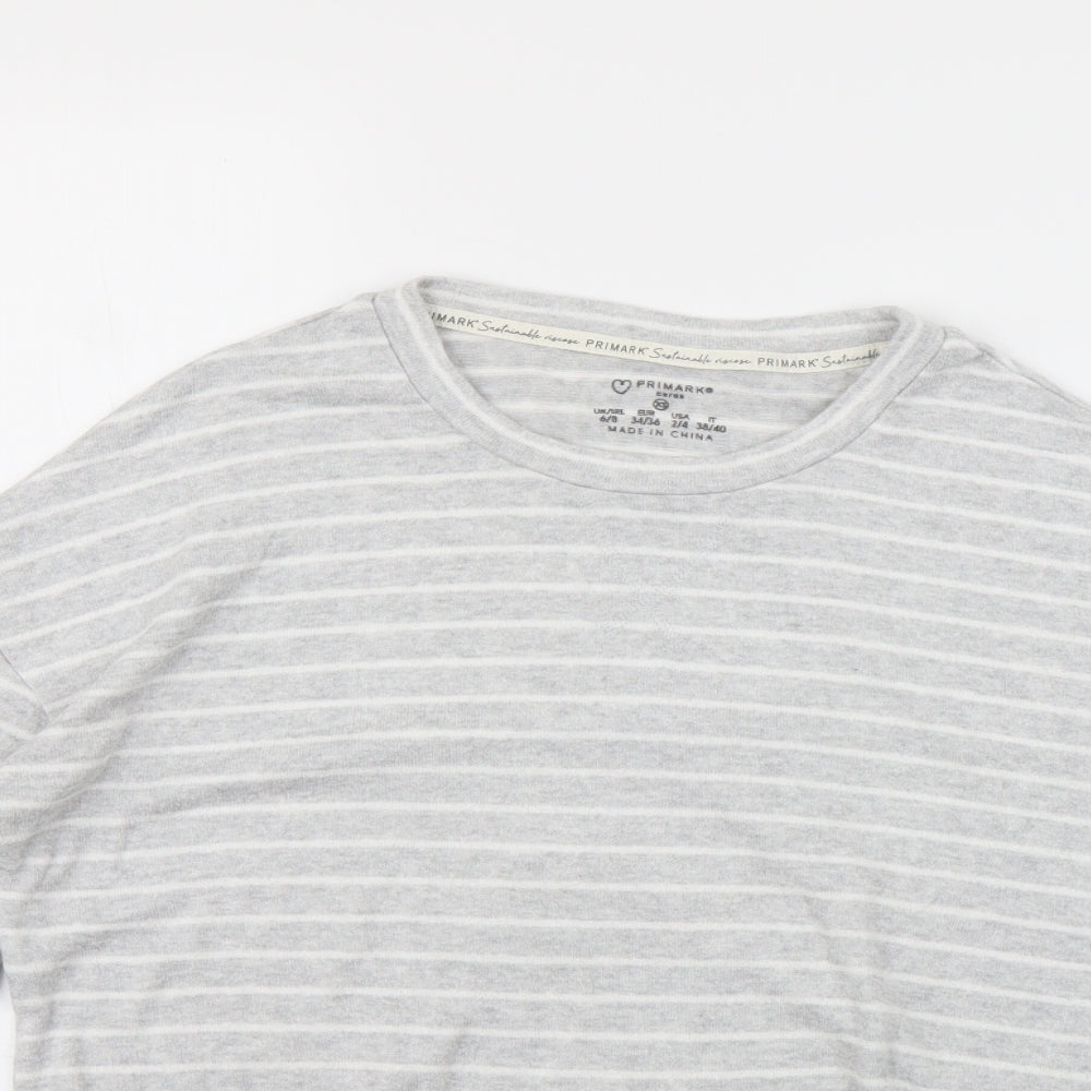 Primark Womens Grey Striped  Pullover Jumper Size 8