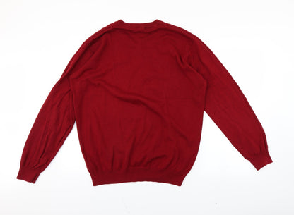 Preloved Sandstone Mens Red   Pullover Jumper Size L - Back