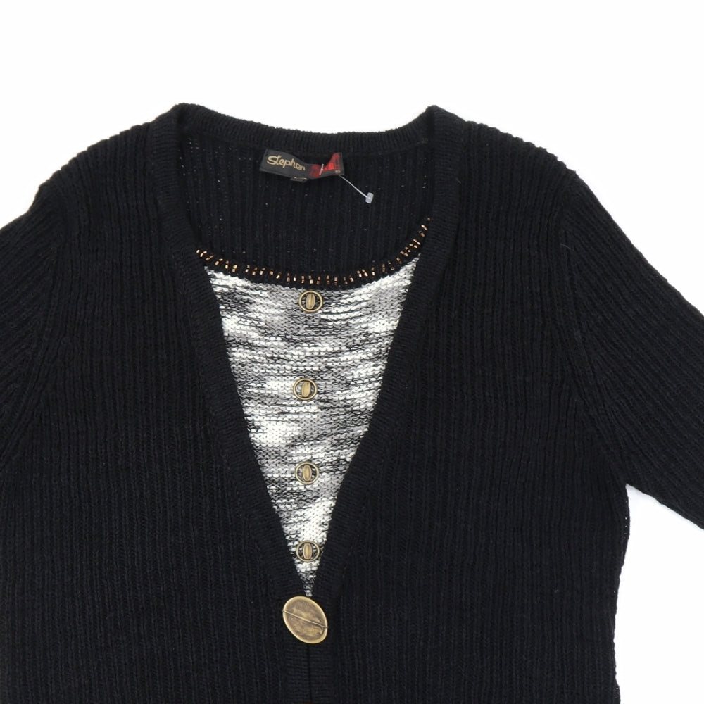 stephen Womens Black   Pullover Jumper Size L