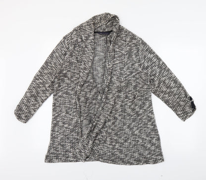 Preloved M&S Womens Grey   Wrap Jumper Size 16 - Front