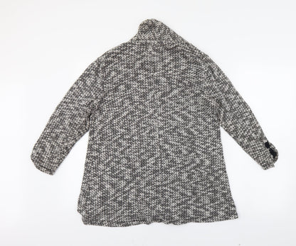 Preloved M&S Womens Grey   Wrap Jumper Size 16 - Back