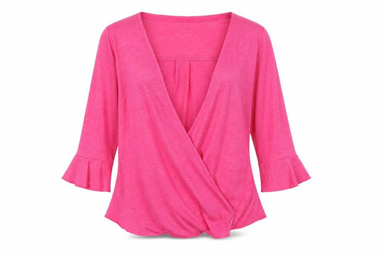 Marks & Spencer Womens Pink   Wrap Jumper Size 14