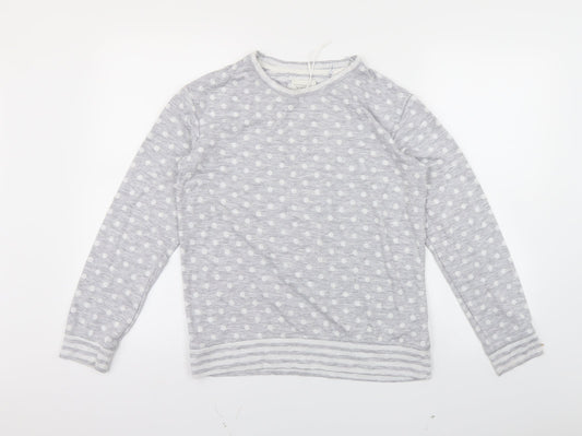 NEXT Womens Grey Polka Dot  Capri Pyjama Top Size S