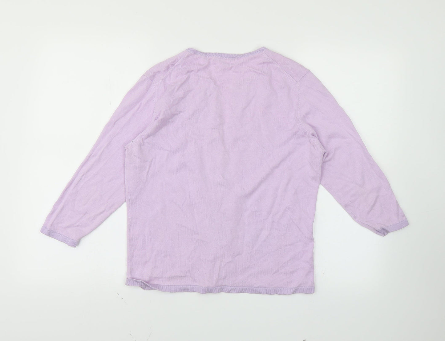M&S Womens Purple   Cardigan Jumper Size 12