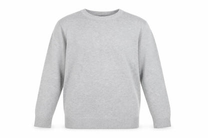 Front view of Easy men’s grey jumper, size S