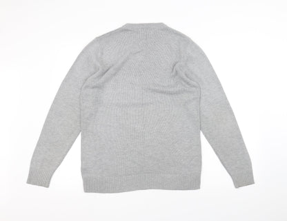 Back view of Easy men’s grey jumper, size S