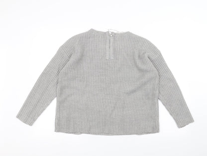 Dorothy Perkins Womens Grey  Knit Pullover Jumper Size 14