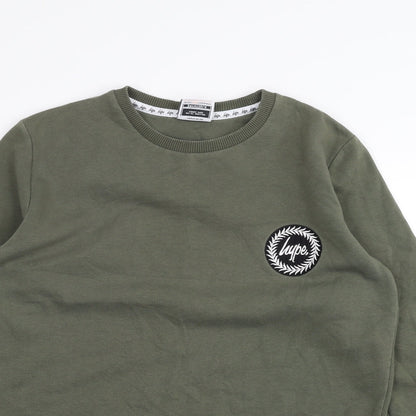 Hype Mens Green   Pullover Jumper Size S