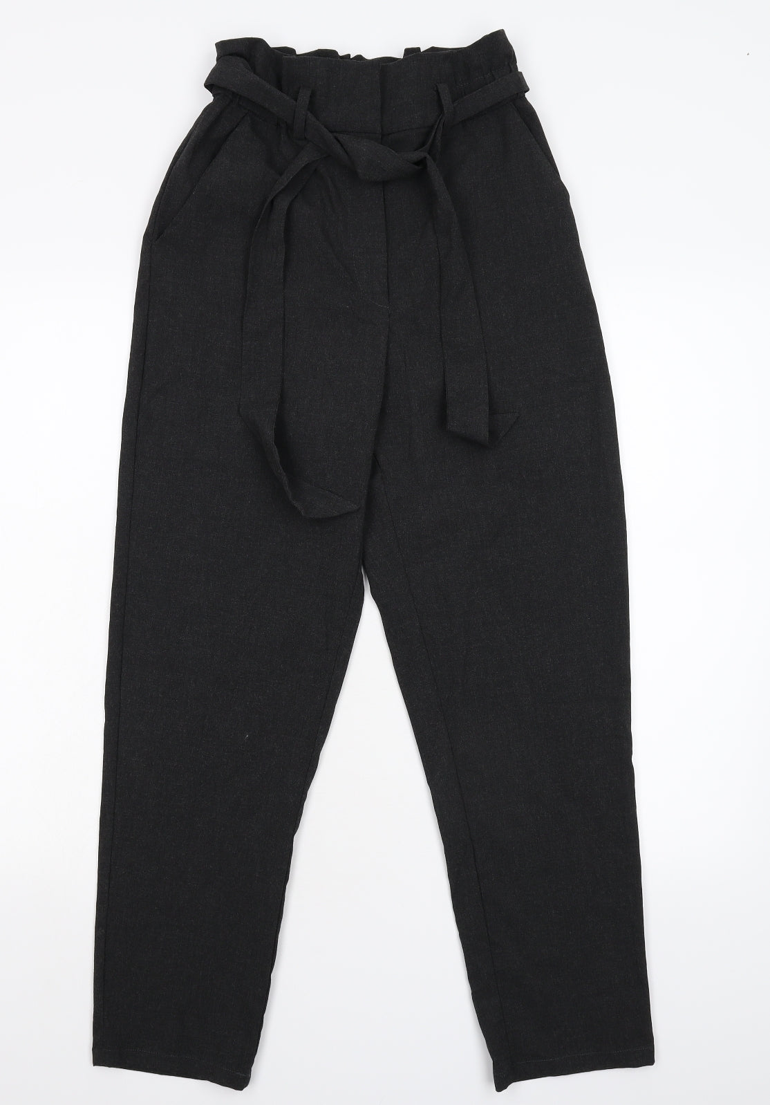 H&M Womens Black  Flannel Trousers  Size 36 L26 in