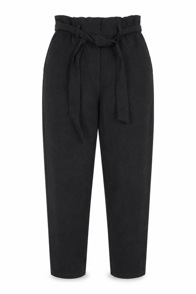 H&M Womens Black  Flannel Trousers  Size 36 L26 in
