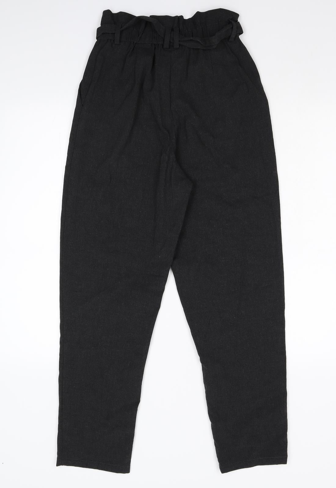 H&M Womens Black  Flannel Trousers  Size 36 L26 in