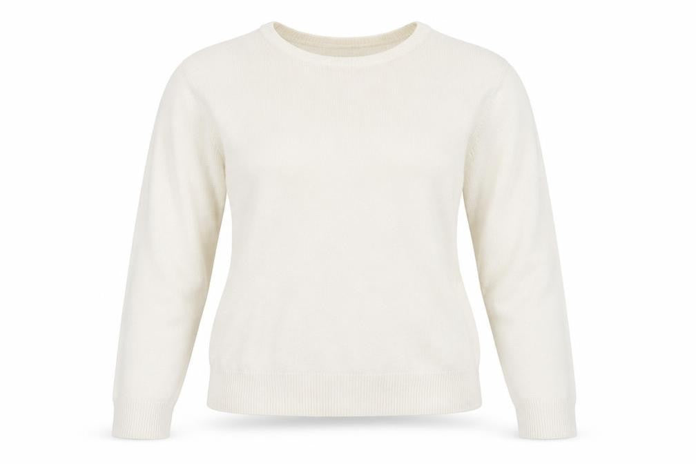 Isabelle Womens White  Knit Pullover Jumper Size S