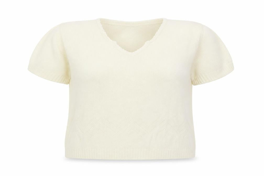 In Stitches Womens White  Knit Pullover Jumper Size L