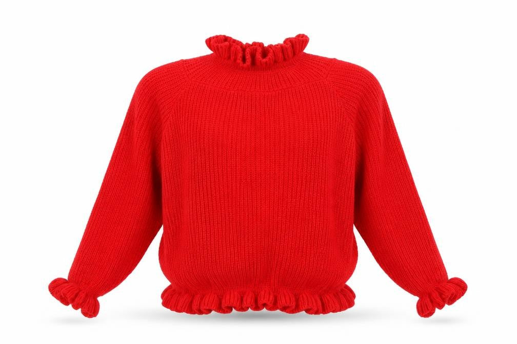Cameo Rose Womens Red Knit Henley Jumper Size M