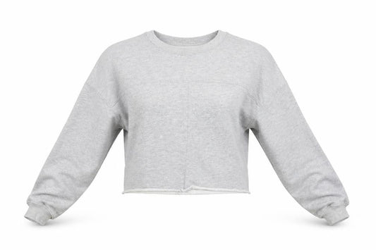 Missguided Womens Grey   Pullover Sweatshirt Size S  - crop sweatshirt