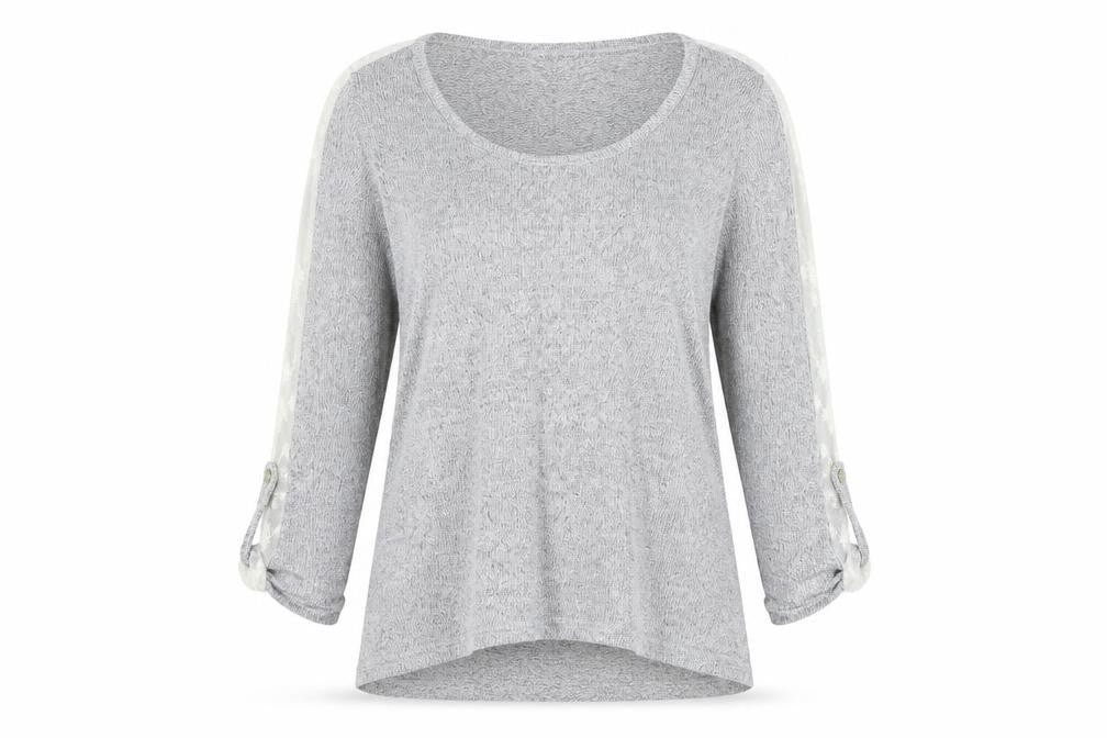 COIN 1804 Womens Grey  Knit Pullover Jumper Size L