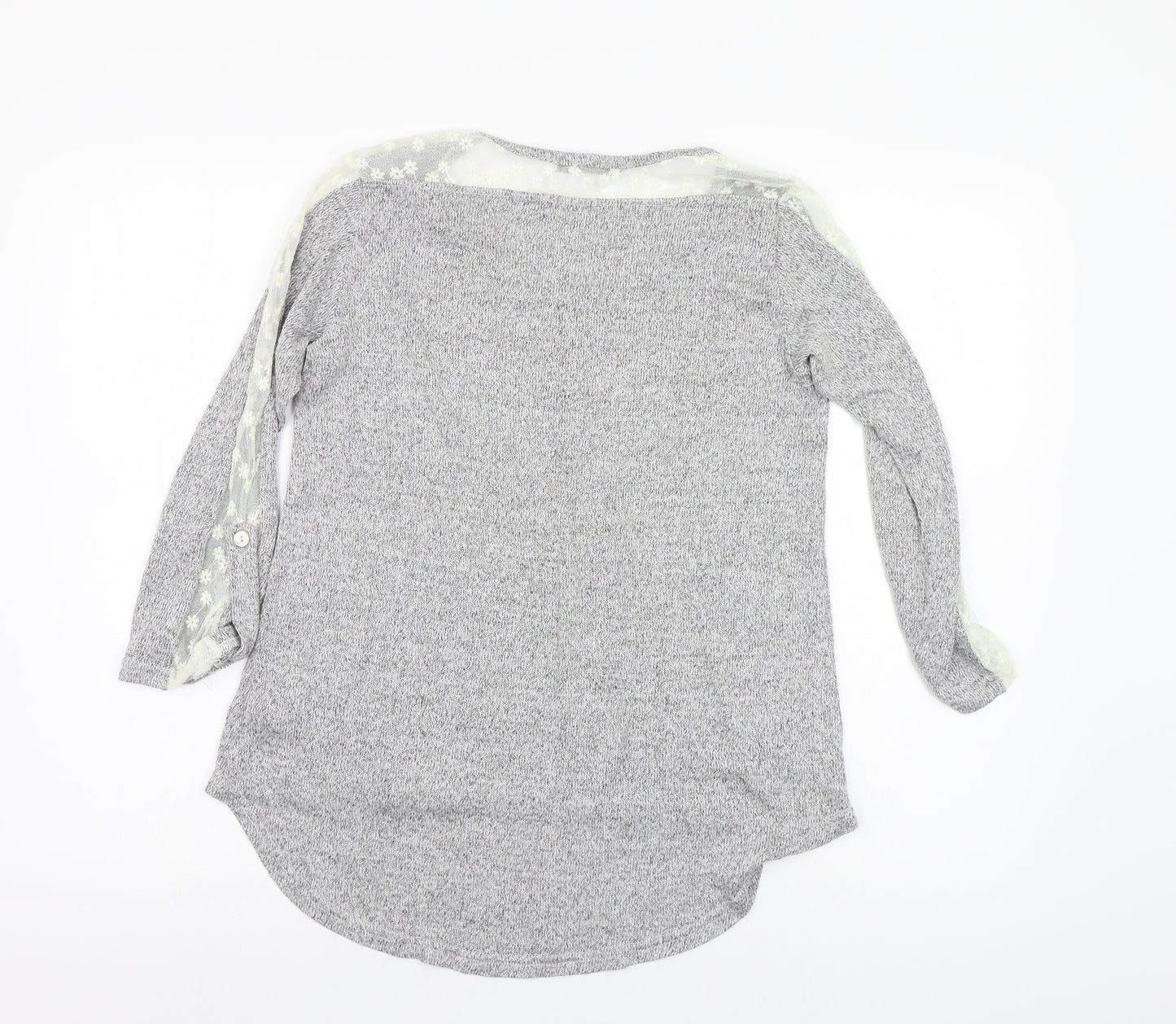 COIN 1804 Womens Grey  Knit Pullover Jumper Size L