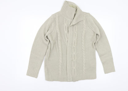 Bonmarché Womens Beige Knit Cardigan Jumper Size S