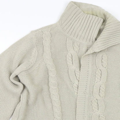 Bonmarché Womens Beige Knit Cardigan Jumper Size S