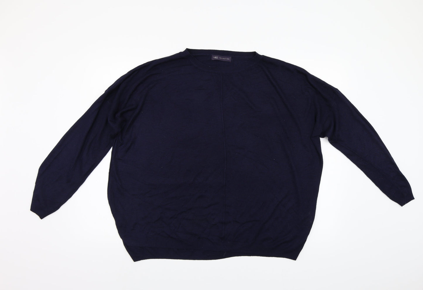 M&S Womens Blue   Pullover Jumper Size XL
