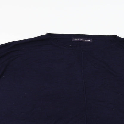 Preloved M&S Womens Blue   Pullover Jumper Size XL - Detail