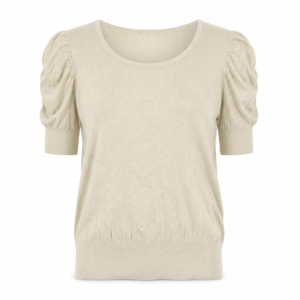La Naturelle Womens Beige  Knit Pullover Jumper Size L