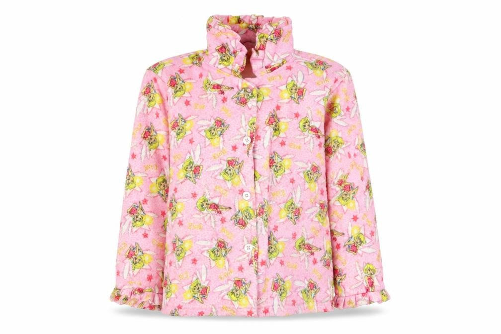 Preworn Girls Pink  Rayon Basic Button-Up Size 6 Years  - tinkerbell