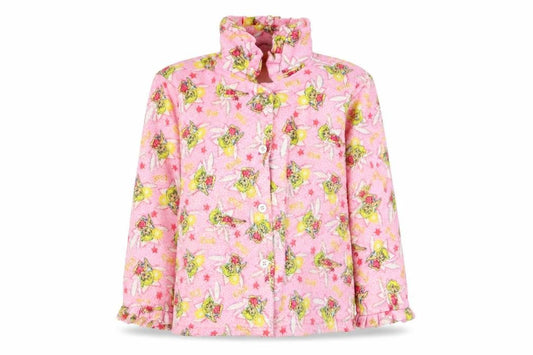Preworn Girls Pink  Rayon Basic Button-Up Size 6 Years  - tinkerbell