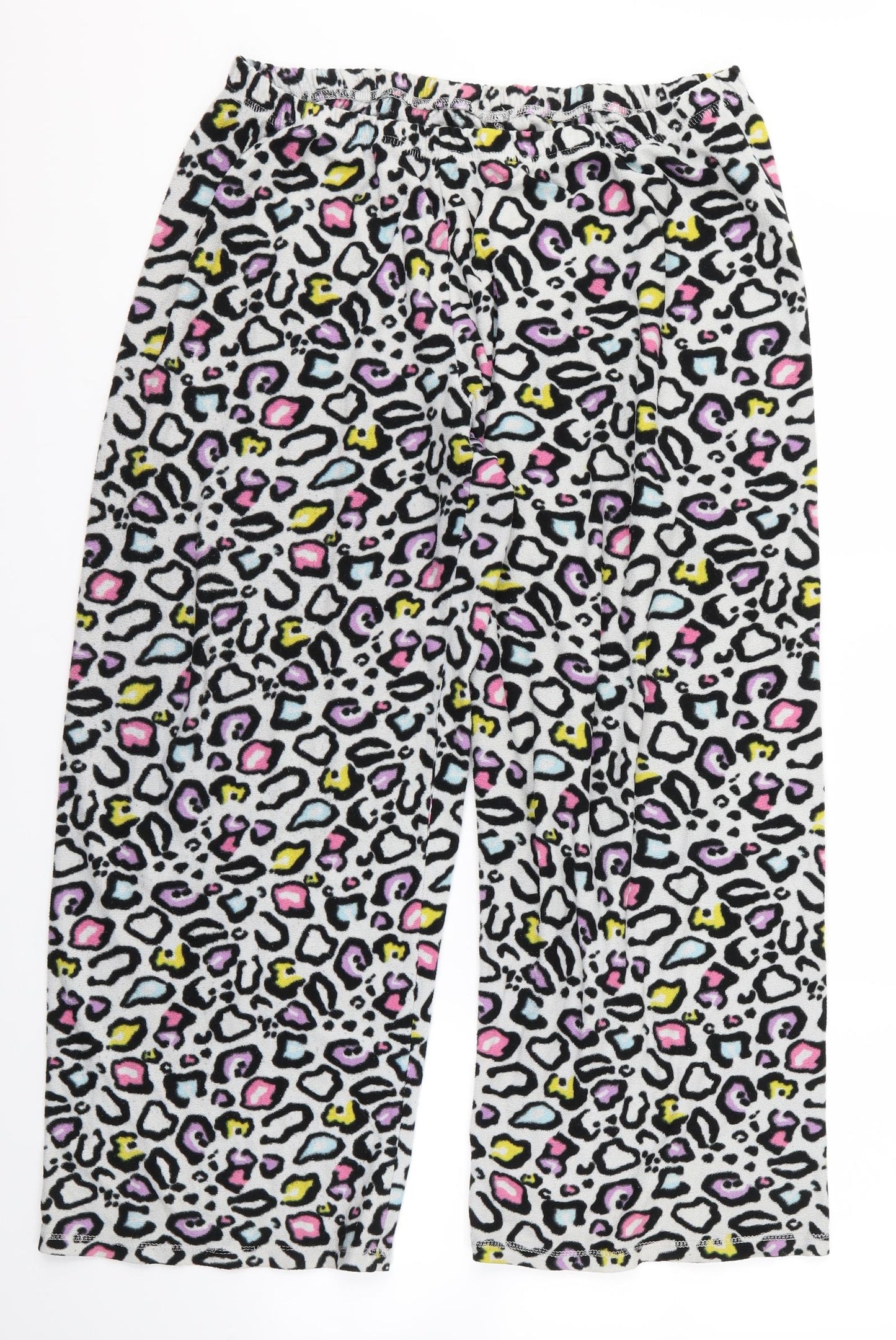Preworn Womens White Animal Print  Trousers  Size M L24 in