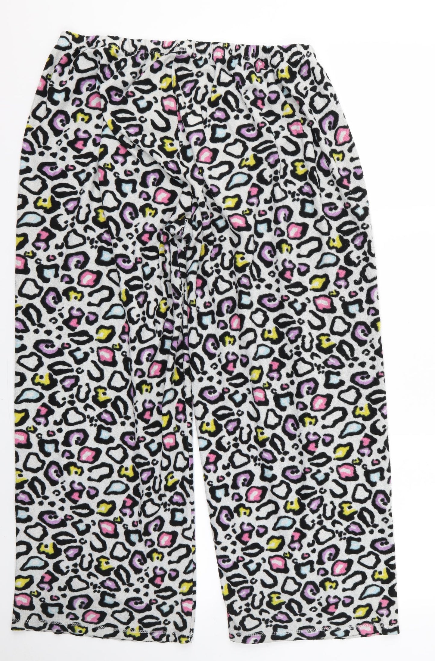 Preworn Womens White Animal Print  Trousers  Size M L24 in