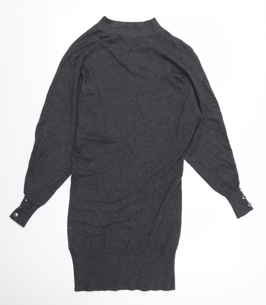 PRIMARG Womens Grey   Jumper Dress  Size XS