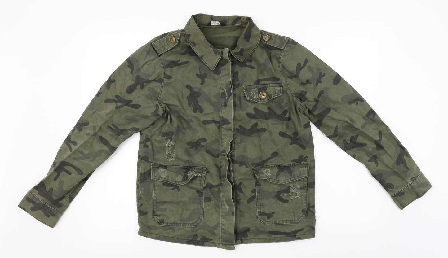 Select Womens Green Camouflage  Jacket  Size 6