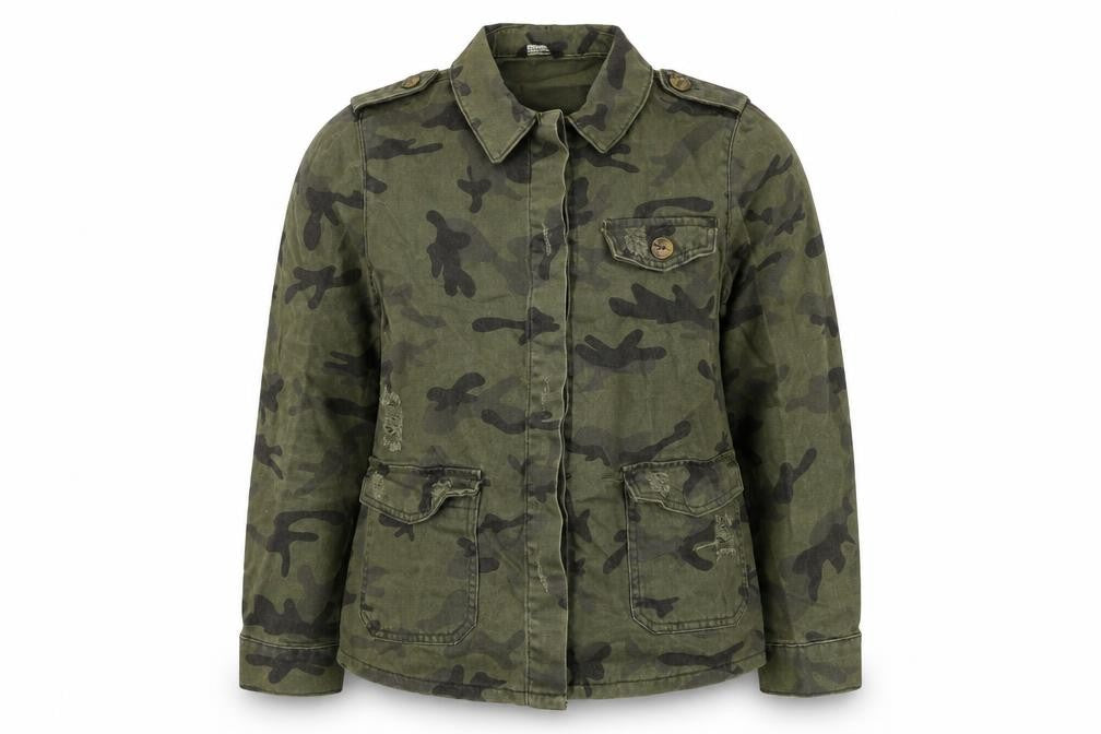 Select Womens Green Camouflage  Jacket  Size 6