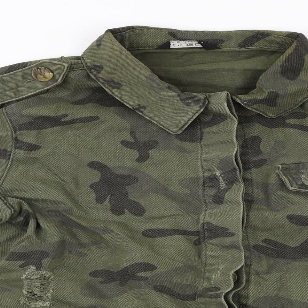 Select Womens Green Camouflage  Jacket  Size 6