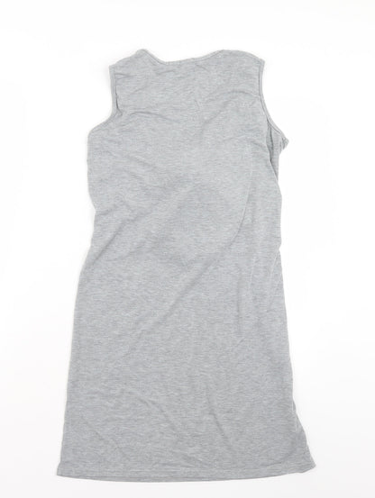 Boohoo Womens Grey   Basic Blouse Size 10