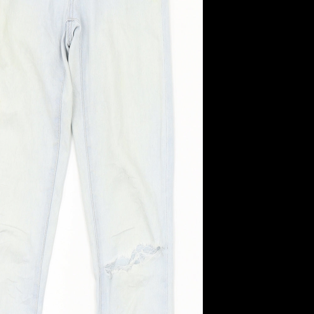 Preworn Womens Blue  Denim Skinny Jeans Size 8 L28 in