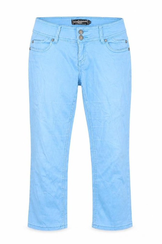 Madonna Denim Womens Blue  Damask Cargo Leggings Size XL L31 in