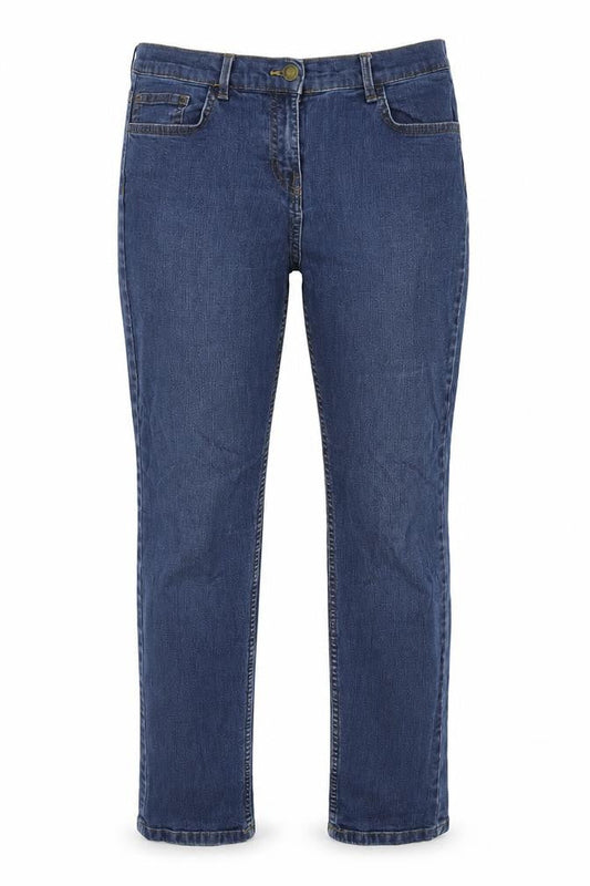 Collection Womens Blue  Denim Straight Jeans Size 12 L25 in