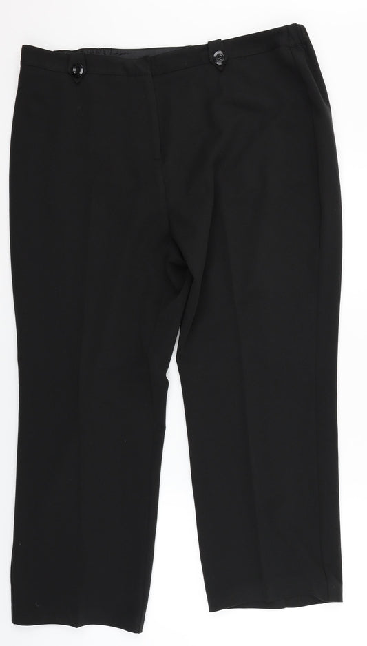 Label Be Womens Black   Dress Pants Trousers Size 20 L26 in