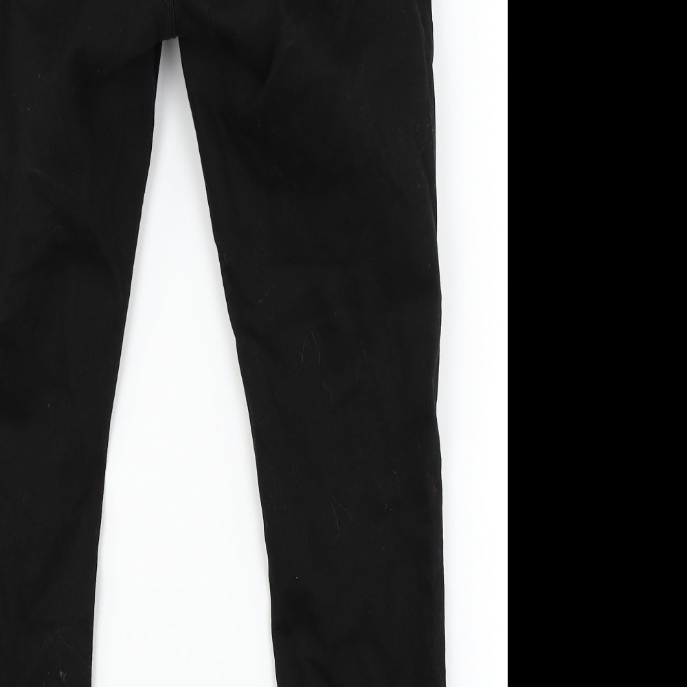 Topshop Womens Black  Denim Straight Jeans Size 30 in L23 in